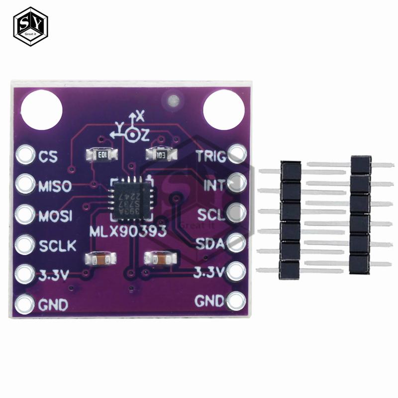 MLX90393 Three Digital Hall Sensor 3D Position of the Rotational Angular Displacement Sensor Board Contactless for Arduino