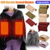 Body Warmer Blanket Zipper Coral Velvet Blanket Portable Quickly Heated Cape Pad
