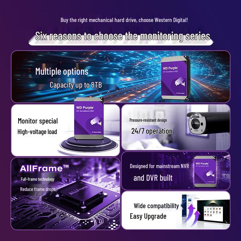 Western Digital WD Purple 6TB Surveillance Hard Drive
