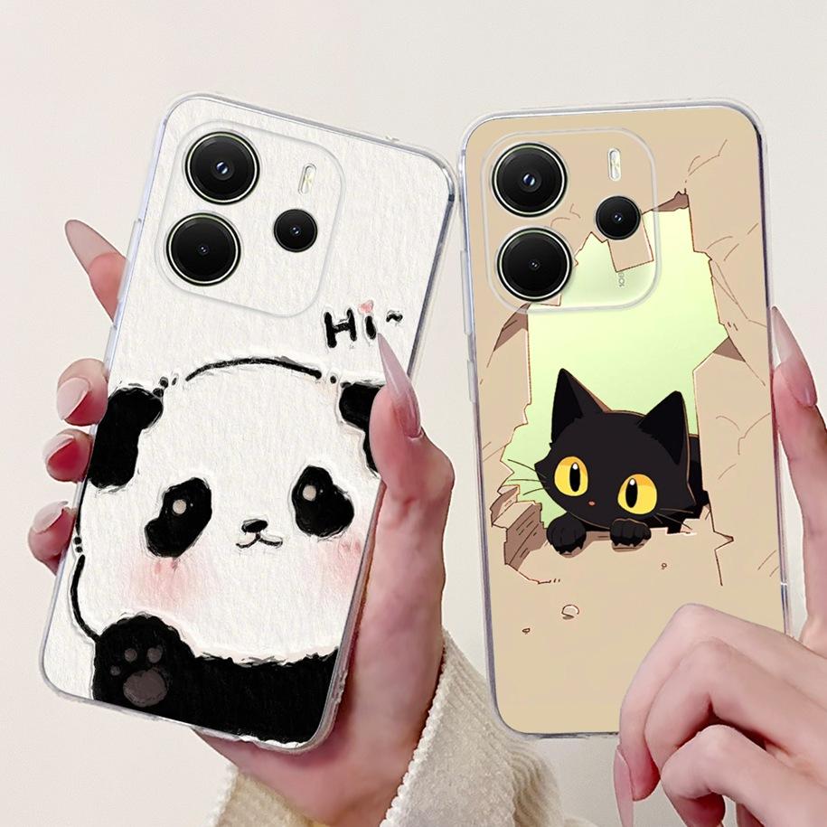Silicone Case For Xiaomi Redmi Note 14 4G EU 2025 Cover Cool Lion Leopard Dragon Animals Soft Slim Coque For Note14 4G EU Fundas