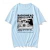 Radiohead T Shirt mężczyźni Vintage klasyczne koszulki wycieczka po ameryce północnej Rock Boy koszulki Hombre Hip Hop Unisex 100% bawełna ponadgabarytowe topy