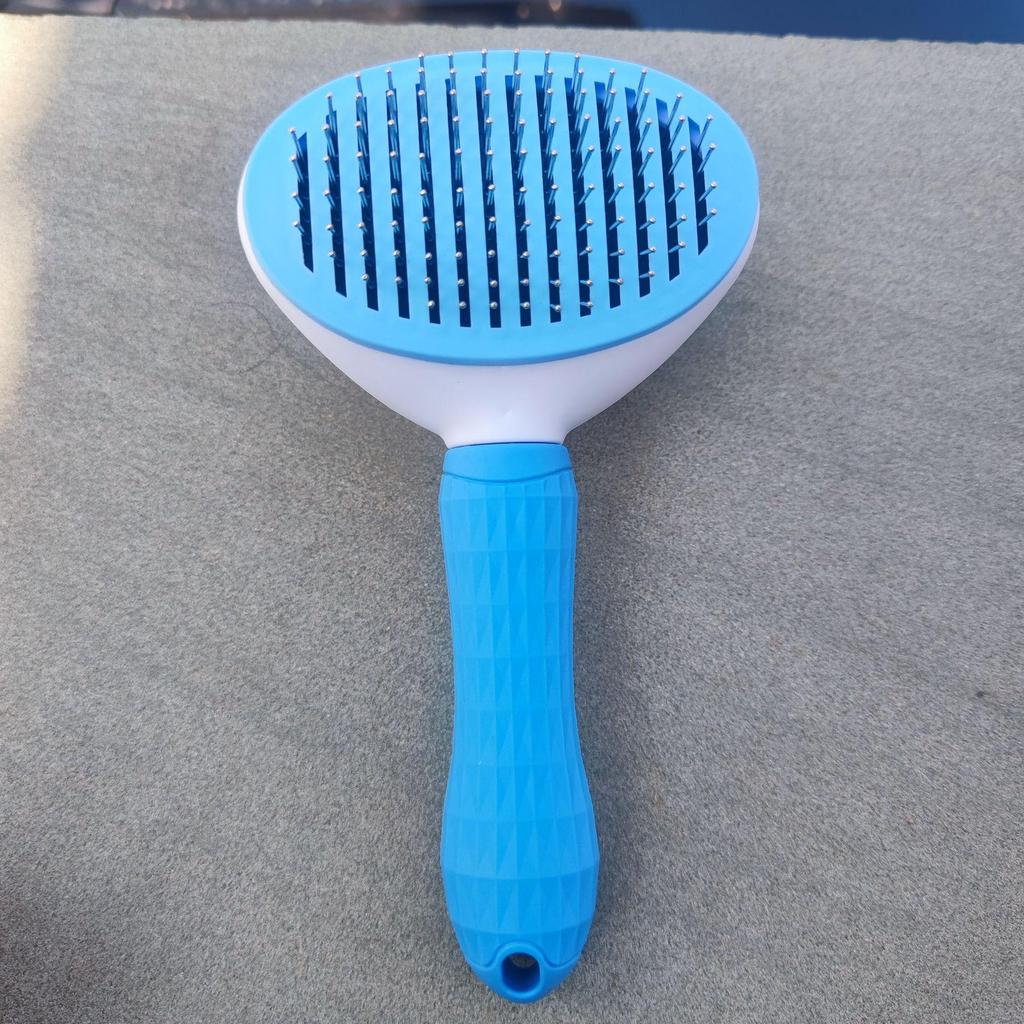 Self-Cleaning Pet Comb for Hair Removal - Fine Pin Comb for Dogs & Cats