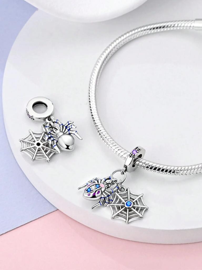 Copper Plated Original Charms Halloween Spiderbeads Fit Bracelet Women'S Jewelry Gift