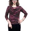 Elegantes Spitzen-T-Shirt mit sieben Ärmeln für Damen