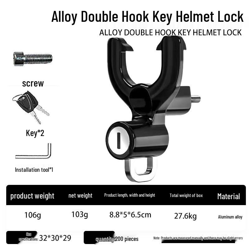 Elektrofahrzeug Frontmontierter Multifunktionaler Diebstahlsicherer Helm-/Batterie-Schlosshaken