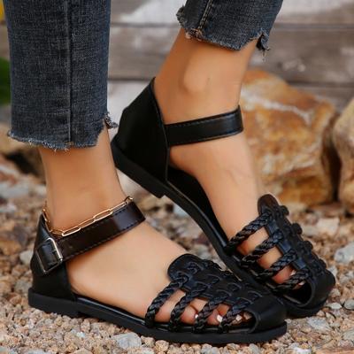 Women Sandals Summer Fashion Outdoor Beach Casual Comfortable Women's Shoes Leather Buckle Designer Flat with Ladies Sandals