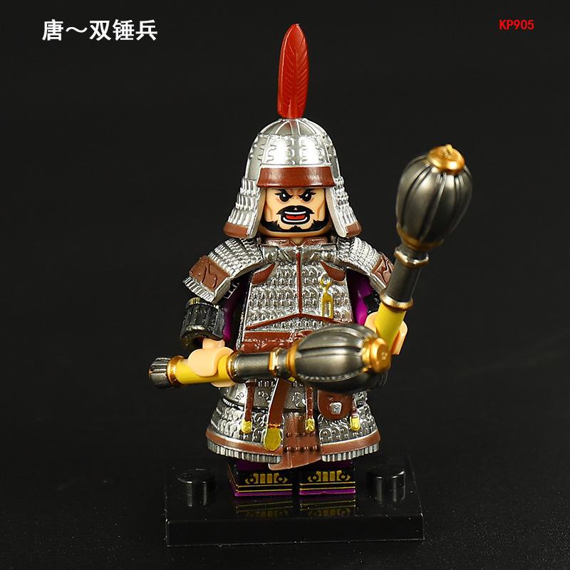KP901-905 Ancient times Tang Dynasty Gold Soldiers Action Figures Building Blocks Bricks Accessories Bricks DIY Toys Gifts