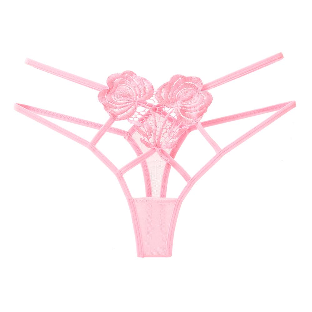 Erotic Panties Sexy Lace Transparent Panties Women Double Strap Low Waist Thong Sexy Lingerie Breathable G-string Underwear Sensual