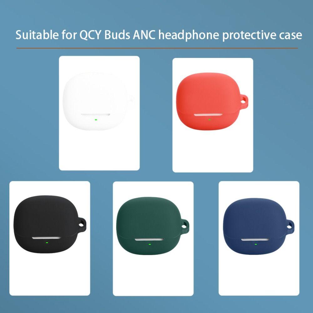 Silicone Earphone Case Anti-fall Headphone Protective Case Earbuds Cover for QCY Buds ANC HT15