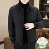 Men's Winter Mulberry Silk Quilted Jacket: Youthful, Casual, High-End Padded Coat for Dad