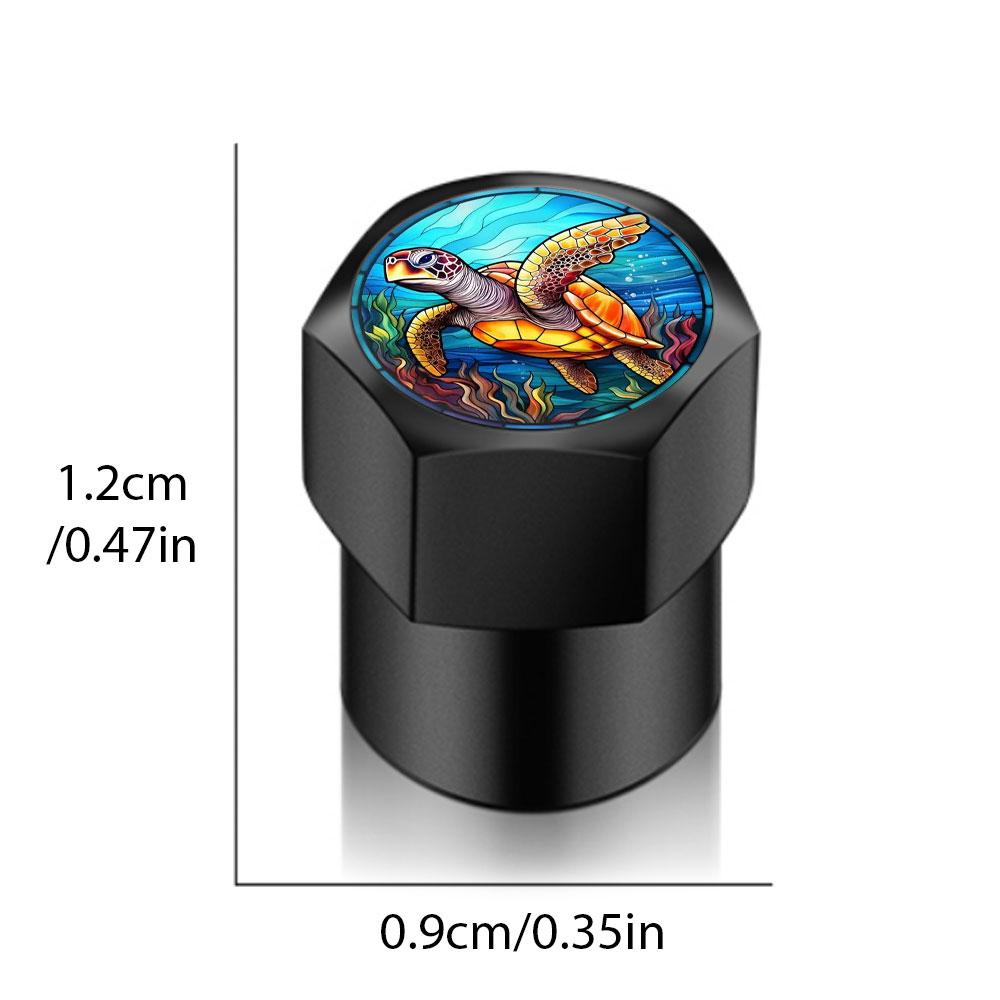 4PCS DIY Universal For Gold Turtle Shape Car Wheel Tire Air Valve Caps Stem Car Stickers For Cars Motor Auto Accessories Decor Gift