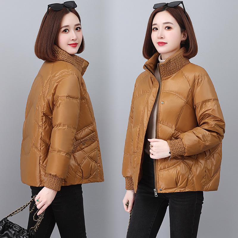 

Женская легкая зимняя пуховая куртка со стойкой - Молодящая, теплая и модная M (recommended for 100-115 jin) жёлтый/имбирный