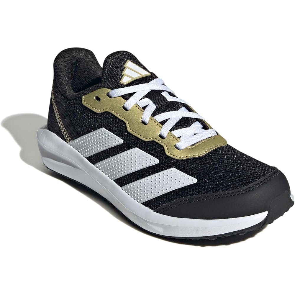 Adidas Faito Kids Sneakers Unisex Boys Girls 22-25.5cm Core Black Footwear White Gold Metallic