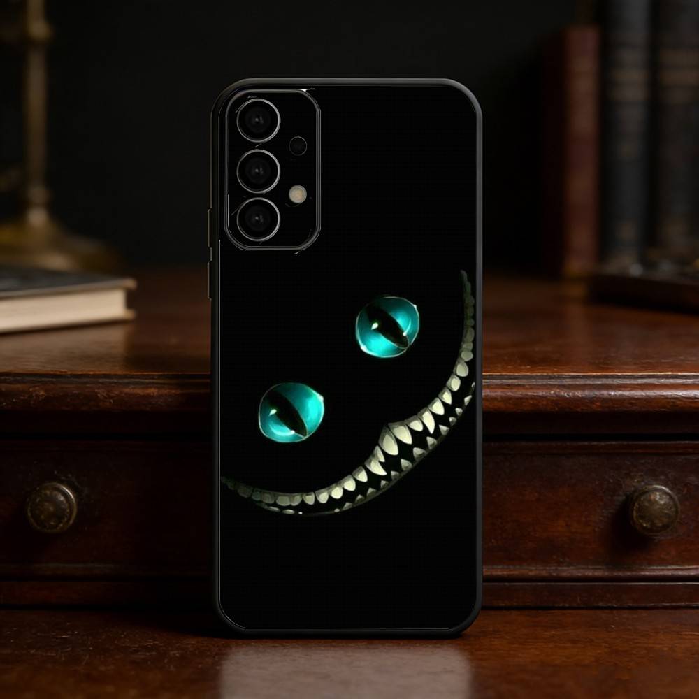 C-Cheshire Cat Cool Eye Alice phone Case For Samsung S25,24,21,22,23,30,Ultra,20,Plus,Fe,Lite,Note Soft Black Cover