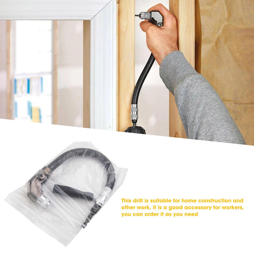 90 Degree Right Angle Drill, Hex Socket Drill Bit, Adjustable Flexible Bits, 6.35mm Screwdriver Adapter, Angle Extension Power Drill Attachment