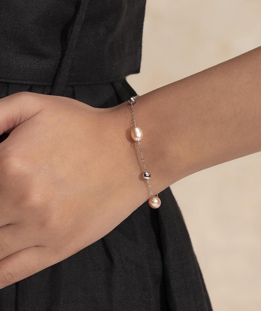 Olivia Burton Trend by the Sea Pearl Bead Silver Authentic 24100203 Bracelet, Imported, Women's,