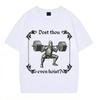 Hebst du überhaupt mittelalterliches T-Shirt Lustiger Fitnessstudio-Ritter Gewichtheben T-Shirts Unisex Baumwolle Lässig Übergroß Kurzarm T-Shirts