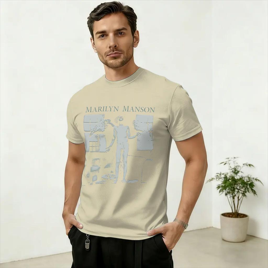 Marilyn Unisexson Band Holy Wood Cotton TShirt For Couple Beach Vintage TShirts Crew Neck Trendy Cool Tees Oversized Tops