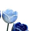 4PCS Ceramic Bee Watering Cups, Handmade Flower Shaped Garden Decor, Butterfly Hummingbird Drinking Station for Outdoor Yard