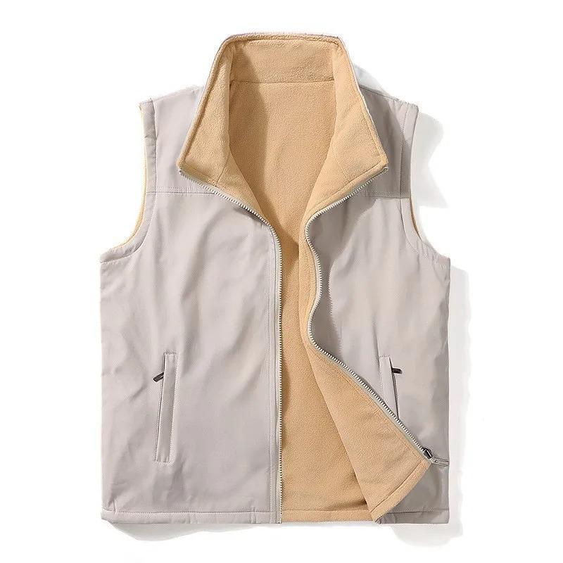 Winter Men;s Vests Fashion Fleece Warm Waistcoats Casual Outwear Thermal Softshell Vests Man Sleeveless Jacket Clothing