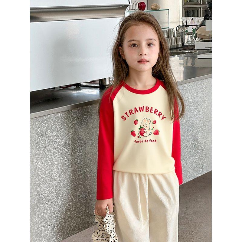 27Home Brand Export Children's Clothing Pure Cotton Bottoming Shirt for Girls and Babies Long-Sleeved T-Shirt 2026 Spring New Clothing