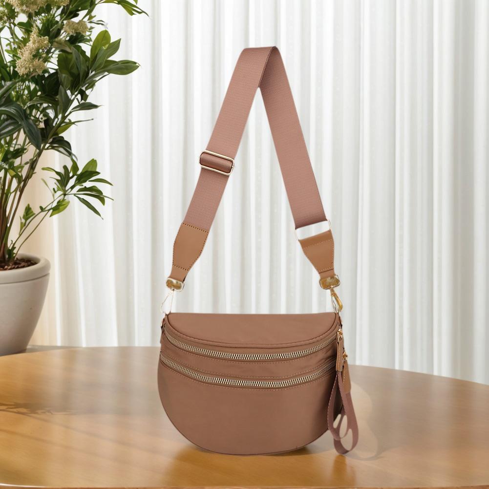 Nylon Crossbody Bag with Adjustable and Removable Strap Spacious Fanny Packs Sling Shoulder Bag Wallets Purses for Women