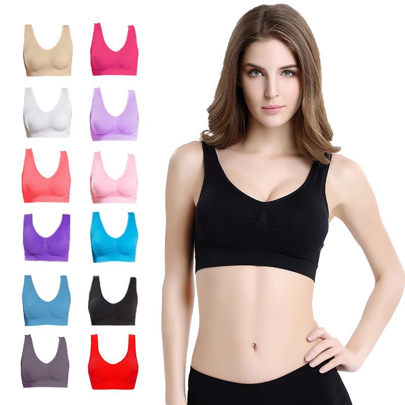 12-Color Seamless Shockproof Yoga Sports Bra