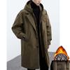 Moda Primavera e Autunno Colore Solido Antivento Lungo Trench Uomo Casual Largo Taglia Grande Cappotto M-5XL