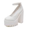 Large Size Single Shoes Women's New 14CM High Heels Fashion One-word Buckle Women's Shoes