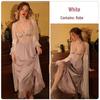 Elegant Satin & Lace Deep V Backless Nightgown and Robe Set J3343