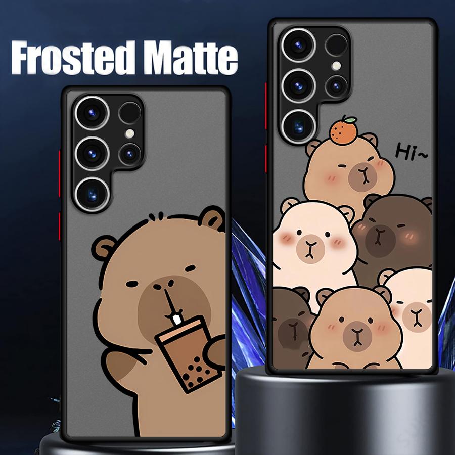 Cartoon Cute Capybara Phone Case for Samsung Galaxy S9 S10 Plus S8 S10Plus Note 10 20 Soft Cover