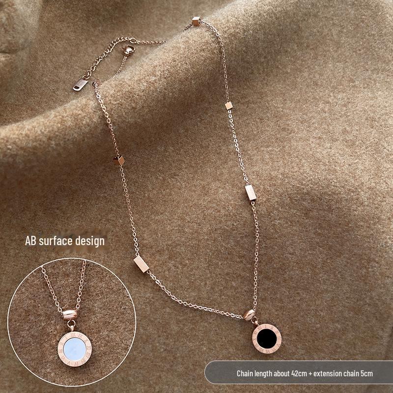 

Модное женское ожерелье из титановой стали 2025 года: Роскошная, устойчивая к выцветанию, универсальная цепочка на ключицу, идеально подходит для свитеров.