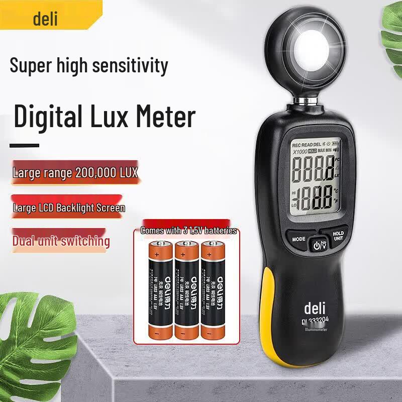 Deli High-Precision Illuminance Meter