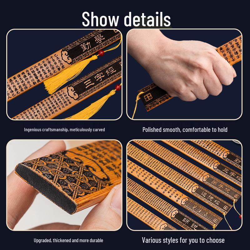 Bamboo Soft Ruler: Children's Teaching Stick for Family and Classroom Discipline
