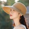Women's Japanese Style Wide Brim Straw Hat - Summer Sun Protection for Outdoor Travel & Riding