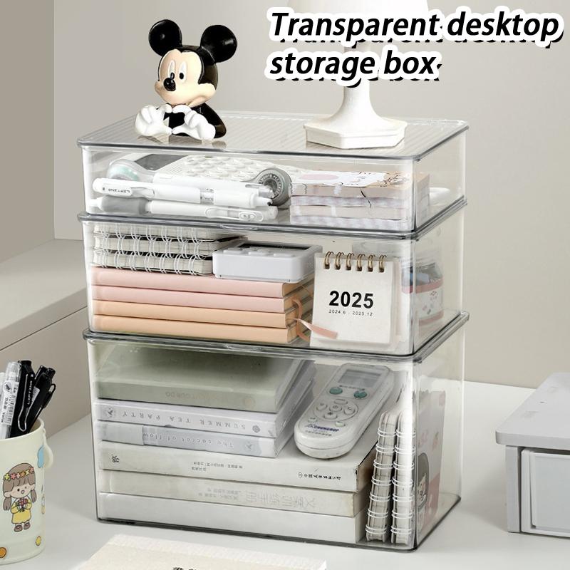 Buch Akten Aufbewahrungsbox Schreibtisch Mehrzweck Transparente Aufbewahrungsbox Kosmetik Organizer Box