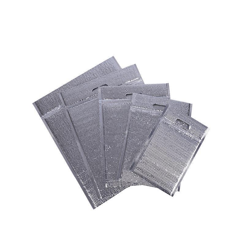 5Pcs Aluminum Foil Insulated Thermal Bags for School Lunch Takeout Camping Grocery Shopping Picnic