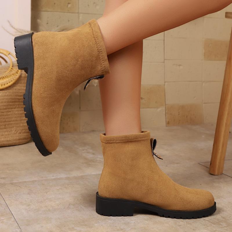 

Мода Мода Замшевые На каблуке Короткие Ботинки Дизайнерские Классические Новые Тренды Обувь 2025 Зима Челси Снежные Ботильоны Вечеринка Уютные Zapatillas 43 светло-коричневого