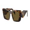 Lens Letter Decoration Irregular Shape Sunglasses Women's Dark Brown
