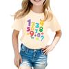 Children's Printed Short Sleeved Round Neck Casual Comfortable Loose Lightweight Top