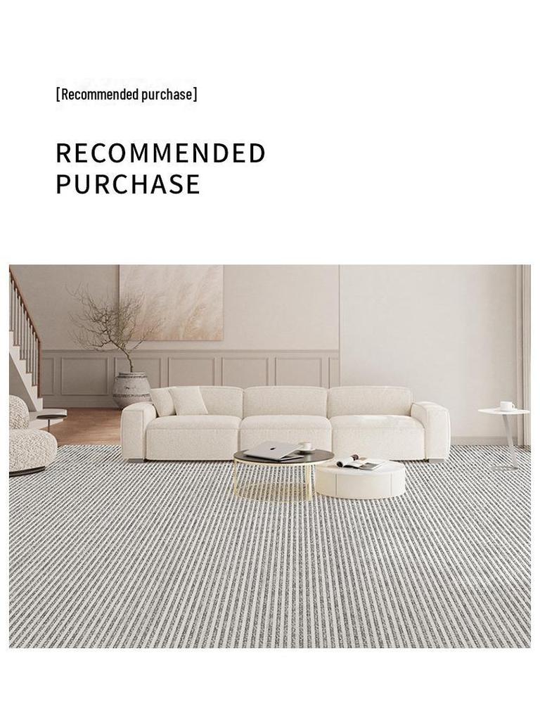 Wabi-Sabi Luxury Waterproof Living Room Carpet - Solid Color, Loop Velvet, Wash-Free and Wipeable, Ideal for Coffee Table & Bedroom