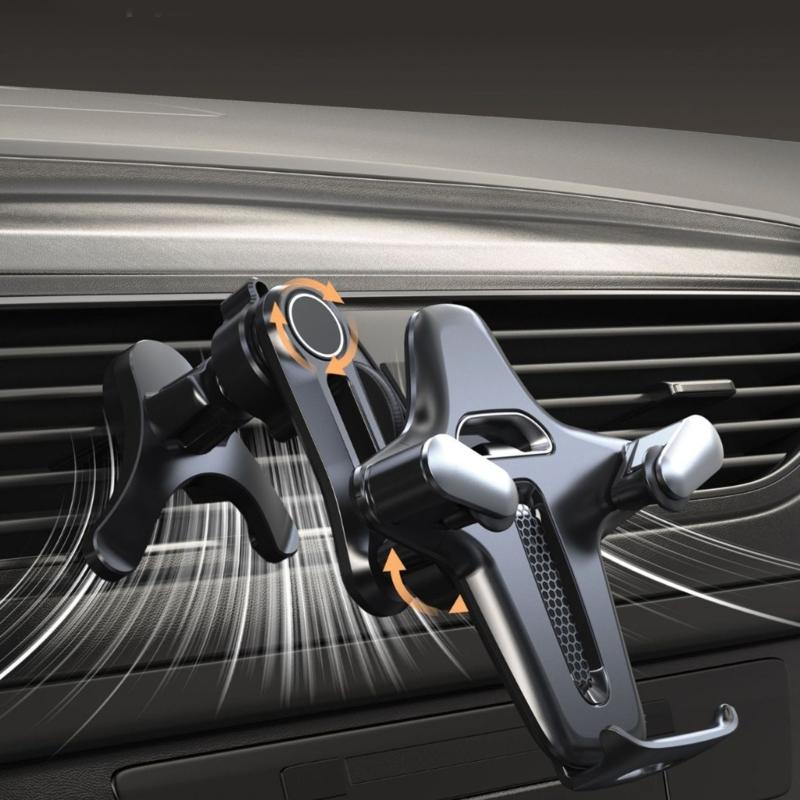 Shockproof Fast Release Car Air Vent Phone Mount Support Universal Y Shaped Bracket ABS Construction Anti Shake Design
