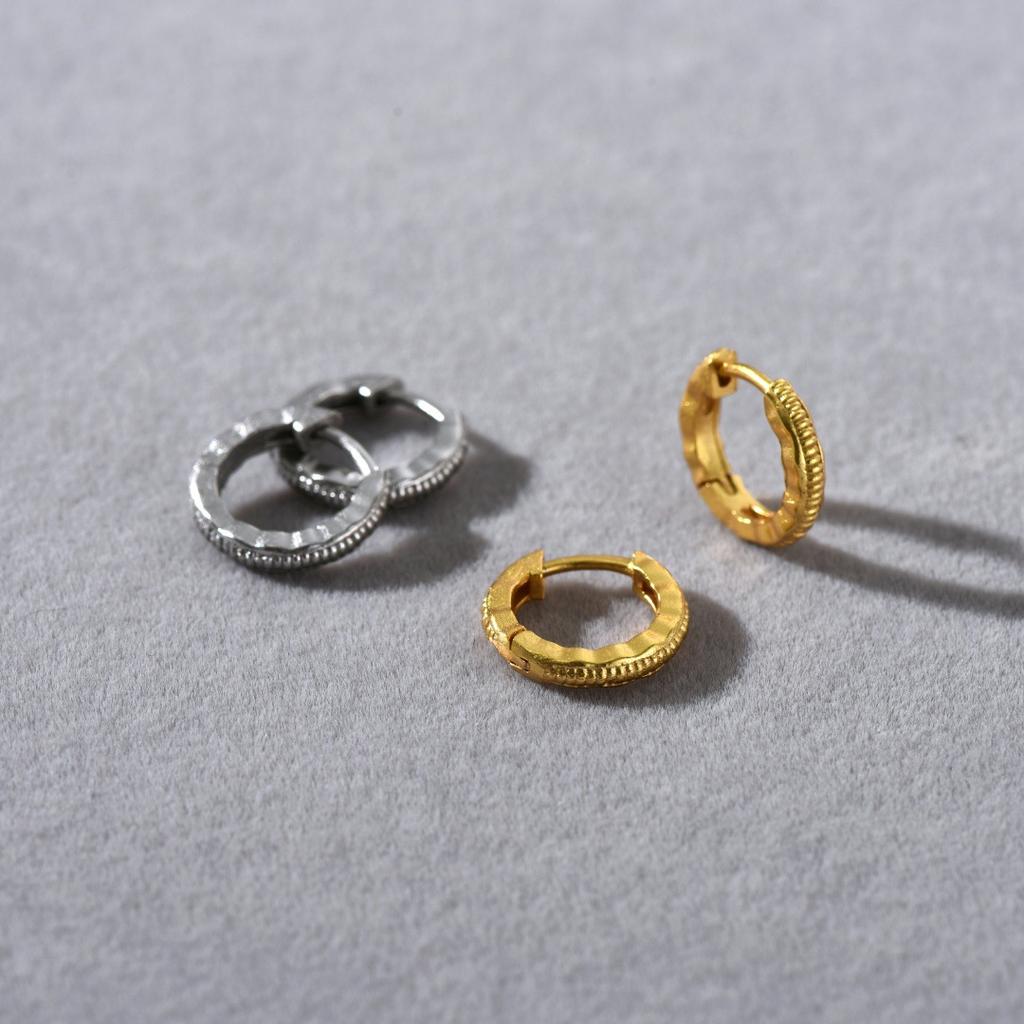 French Xiaoxiangfeng Premium Metal Copper Plated 18K Real Gold Earrings, Ear Buckles, Niche Temperament, Simple Trendy Fashion Earrings