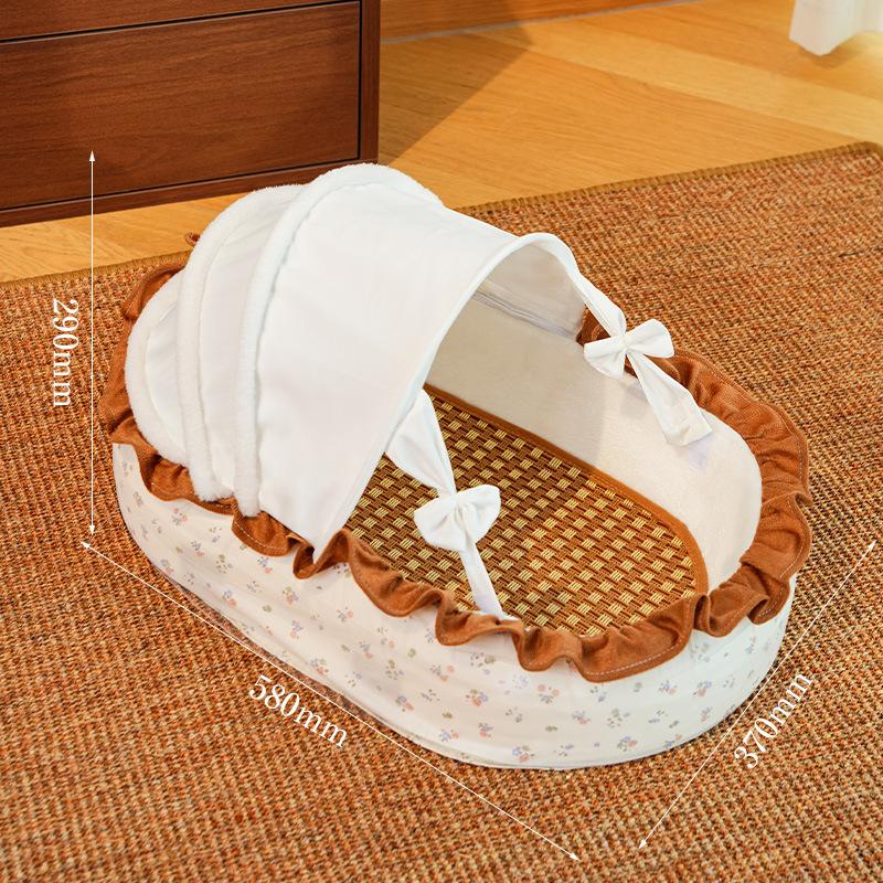Summer semi-closed cat kennel removable and washable pet constant temperature semi-closed kennel
