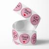 500pcs/1 roll  love heart roll stickers, thank you stickers, sticker craft stickers, wedding birthday decoration labels