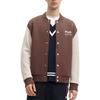 FILA Color Block Casual Knit Baseball Jacket Men Jackets Brown F11M419501F-BN