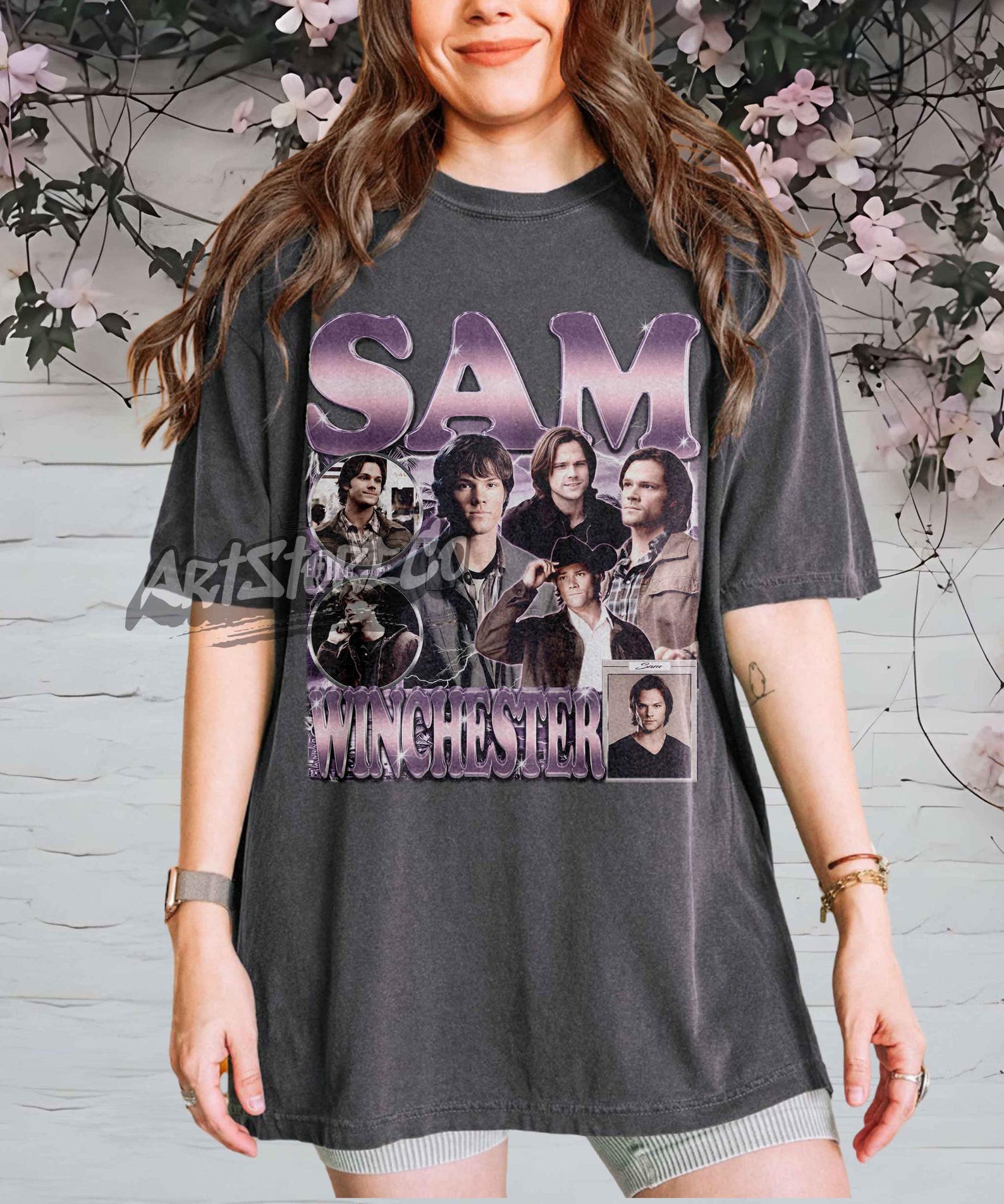 Sam Winchester Retro Collage T-Shirt – Supernatural Fan Apparel M