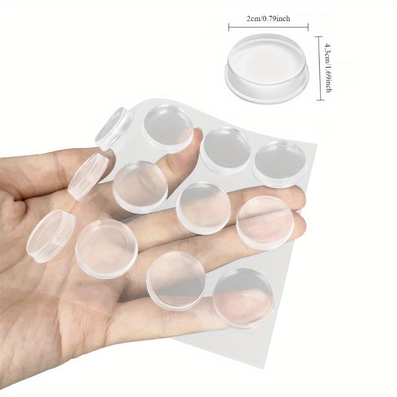 12 Reusable Anti-collision Particles Cabinet Door Pad Transparent Gasket Glass Glue Pad Furniture Anti-collision Particles