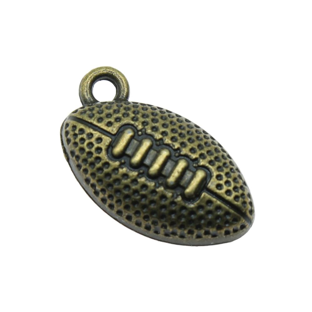 

10шт Футбольные шармы Амулеты Античная бронза Цвет Цинковый сплав 17X10mm