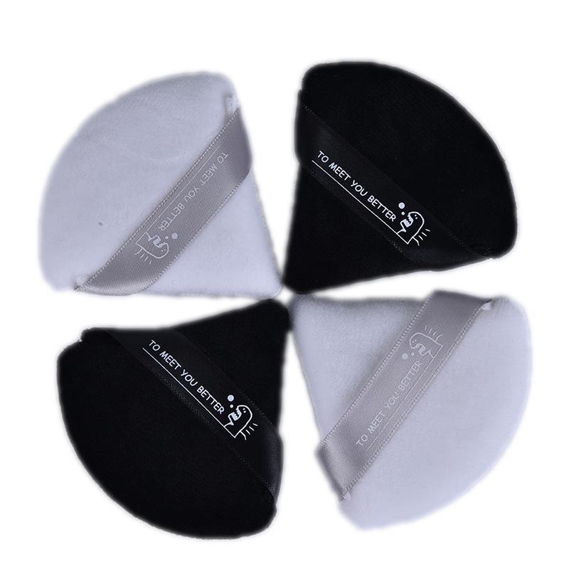 2Pcs Portable Soft Triangle Velvet Cosmetic Puffs Mini Makeup Sponge Makeup Tool
